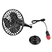 WHK Ventilatore da 4 Pollici 12V Ventilatore per Auto, Mini cruscotto oscillante Ventilatore per Aria Fredda di Raffreddamento con Ventosa