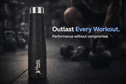 Image of Fitness Mantra Stainless Steel Water Bottle 1L | Reusable, Durable & Leak-Proof Bottle for Daily Use|1 Piece|