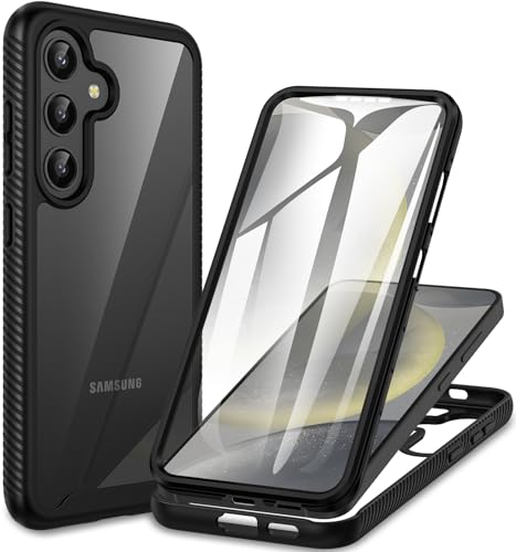 CENHUFO Funda Samsung S24 Plus 5G / S24+, Carcasa Antigolpes 360 Grados con Protector de Pantalla Integrado, Robusta Doble Cara Case Transparente Capa Funda para Samsung Galaxy S24 Plus 5G  Negro
