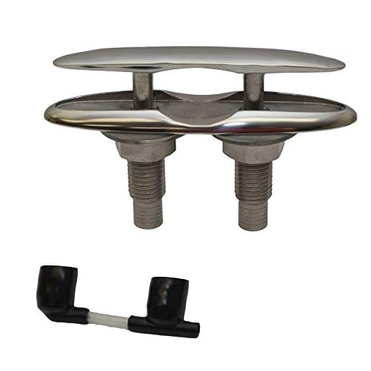 Attwood 66519-1 Retractable Low-Profile Stainless Steel Marine Boat 8-Inch Neat Cleat, Unspecified, One Size