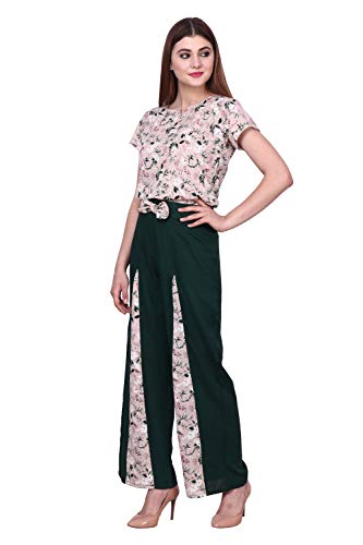 Image of POPWINGS Casual Bagru Printed Cotton Top and Skirt Set for Women || Pom Pom Top and Long Slit Skirt Set for Women || Two Piece Women Set for Summer