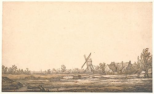 Peinture poster paysage moulin Aelbert Cuyp - Déco murale salon et affiche grand format