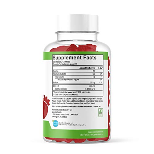 Zenwise Health Digestive Enzymes + Organic Probiotic Gummies Bundle – Gas, Bloating, Constipation & Diarrhea Relief – Probiotic Chewables with DE111 Probiotic for Clinically Studied Immune Support - Thumbnail 7