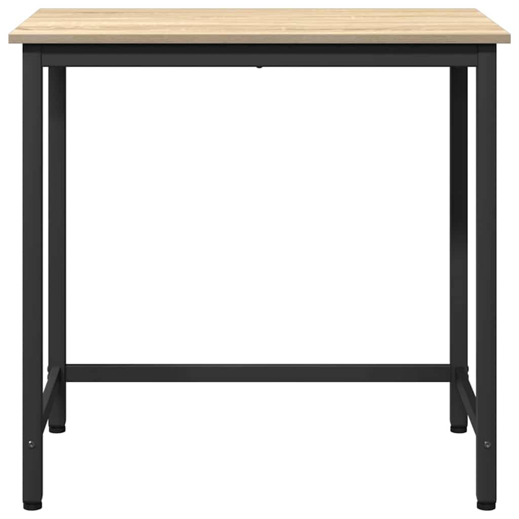 Mesa de trabajo genérica regulable en altura 100 x 50 x 76,5 cm, escritorio moderno de madera de ingeniería y acero, mesa de estudio robusta para salón u oficina