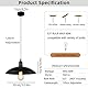 Lrpiyvo 2er Hängelampe Schwarz Weiß Industrielle Kronleuchter Vintage Esstischlampe für Schlafzimmer Wohnzimmer Esstisch Küche (32cm)