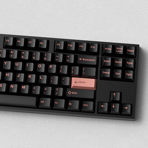 Image of Fogruaden PBT Keycaps Set, Cherry Profile Custom Keycap for Mechanical Keyboard Dark Pink Keycaps
