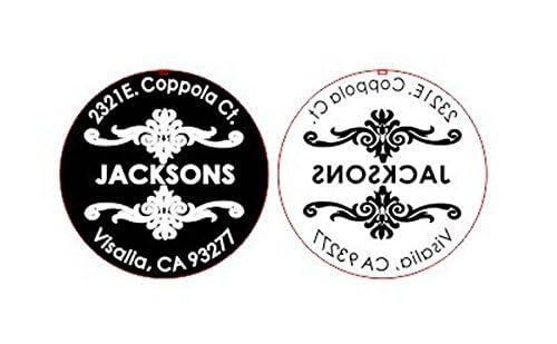 Custom Address Embosser - Personalize with Family Name & Address - Hand-Held Embossing Stamp - Monogram, Seal Embosser Best for Books, Envelopes, Napkins - 1.625 inch