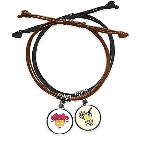 Bracelet Carnaval de Venise, le cadeau idéal en cuir et corde fait main pour surprendre