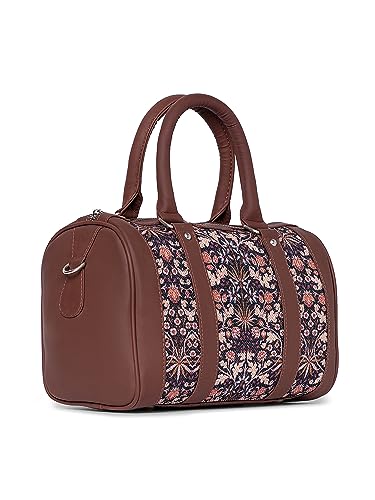 Image of ZOUK Printed Vegan Leather Handmade Women's Handbags with double handles and detachable Sling Strap