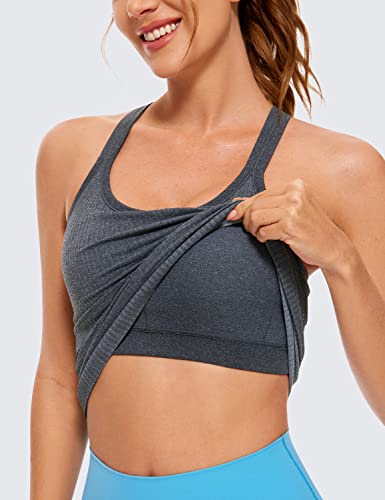 Image of CRZ YOGA Seamless Rib Scoop Neck Tank Tops