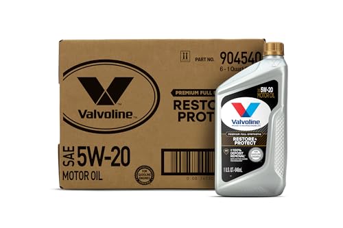 Image of Valvoline Restore & Protect Full Synthetic 5W-20 Motor Oil 1 QT, Case of 6