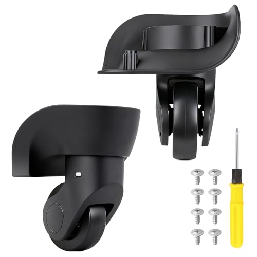 2Pcs Luggage Wheels Replacement Compatible with American Tourister, Suitcase Wheels Replacement, Wear-Resistant 360° Silent Spinner Wheel, Suitcase Caster Repair Kits, with Screws and Screwdriver
