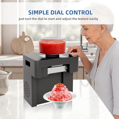 Image of Shaved Ice Machine and Snow Cone Maker, 60 Second Quick Start Slushie Machine for Home, No Ice or Pre Freezing, 15 Texture Levels, Quiet Self Cleaning Frozen Drink Maker