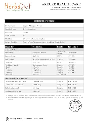 Herbadiet Organic Super Greens Superfood Powder|100 Gram|Wheatgrass,Spirulina,Chlorella&Barley|Vegan,Chlorophyll&Vitamins Rich|Energy Booster&Detox