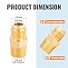 SUNGATOR Tube Fittings 3/8'' Flare x 3/8 Inch Male NPT, 3/8'' Brass Half-Union Propane Fittings, 3/8'' Male Flare to 3/8'' NPT Half-Union Tube Fitting for Propane (2-Pack)