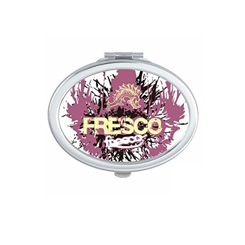 Miroir de maquillage compact ovale portable pour corriger le teint en voyage