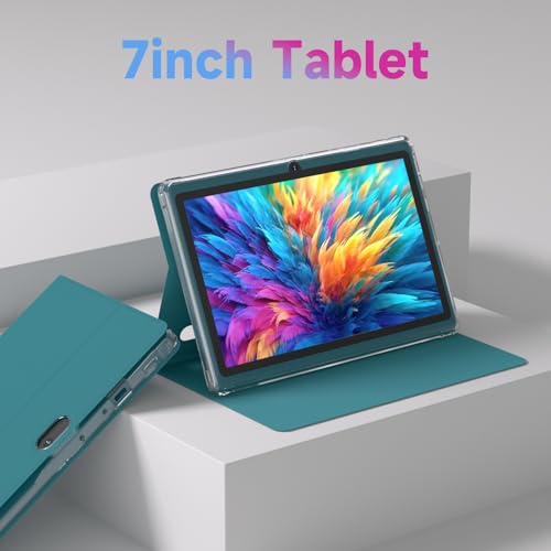 Image of HOTTABLET Tablet 7Inch Android 14.0 with Protective Case, 8GB(3+5GB Expand) RAM+ 32GB ROM, IPS Screen, Dual Camera, Bluetooth 5.0 WiFi Tab (Navy)