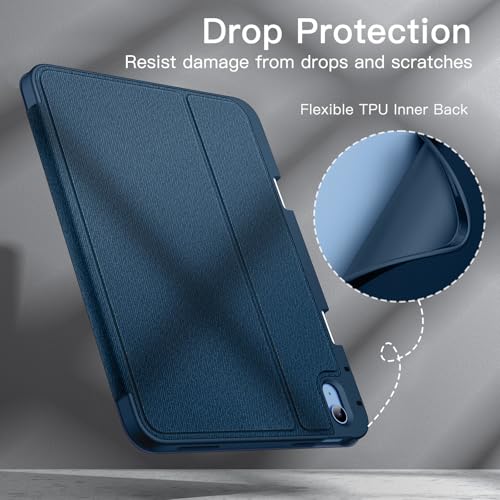 JETech Case for iPad (A16) 11th/10th Generation (2025/2022) with Pencil Holder, Slim Folio Stand Protective Tablet Cover, Multi-Angle Viewing (Navy) - Image 7