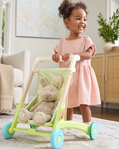 Image of Skip Hop Baby Walker 5-in-1 Sit to Stand Convertible Light Up Walker with 50+ Activities for Developmental Play, Songs and Sounds 3 Adjustable Handle Heights and Speed Control Switch Farmstand Age 6m+