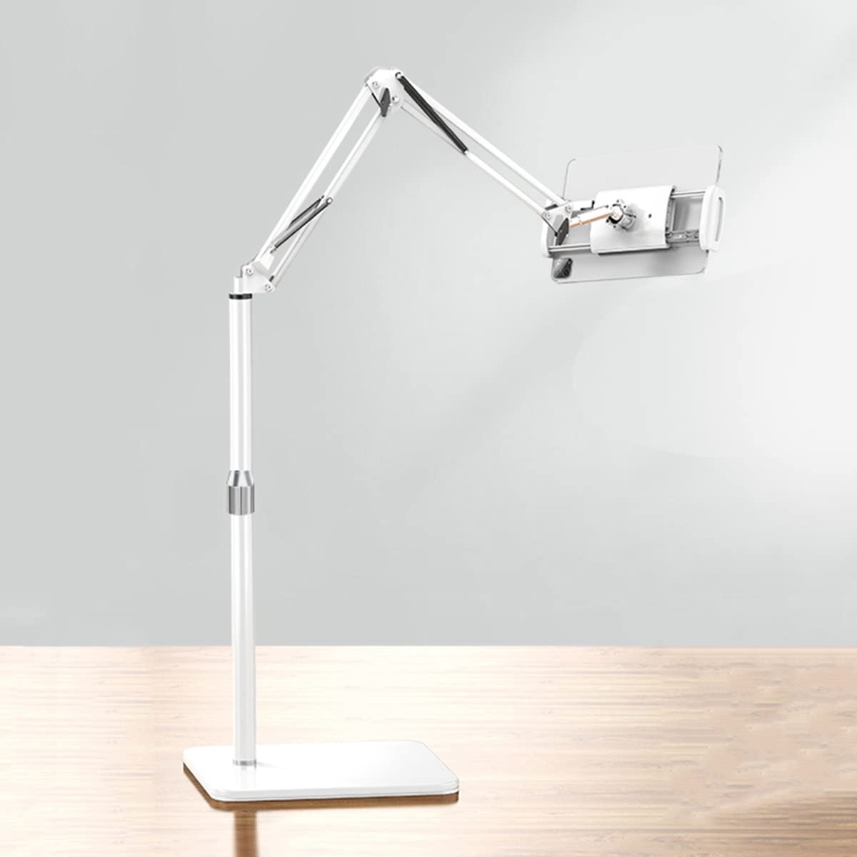 Soporte ajustable giratorio de 360 grados para tableta, brazo flexible plegable, 1,8 m de longitud, adecuado para todas las tabletas, ideal para el hogar, la oficina y uso de viaje