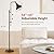 VONLUCE Floor Lamp for Living Room, 65'' Tall Industrial Floor Lamp, Adjustable Height & Head Vintage Metal Standing Reading Pole Lamp for Bedroom, Office, Farmhouse