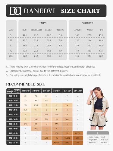 Image of Danedvi Womens 2 Piece Outfits Beach Vacation Summer Short Sleeve Button Down Shirts and Shorts Lounge Sets