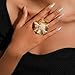 Chunky Pearl Rings for Women Fashion Gold Thick Dome Stackable Open Ring Trendy Unique Big Knuckle Rings Prom Statement Jewelry Gift
