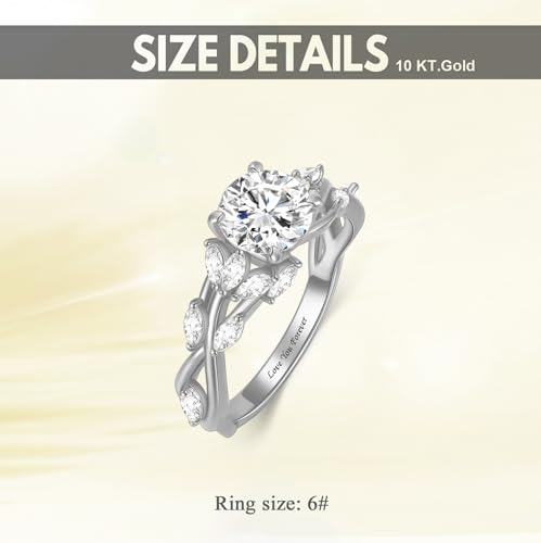 Personalized Flower Ring 10K/14K/18K Solid Gold/Sterling Silver Moissanite Personalized Name Ring Customized Engagement Wedding Promise Ring Jewelry Gift for Women3