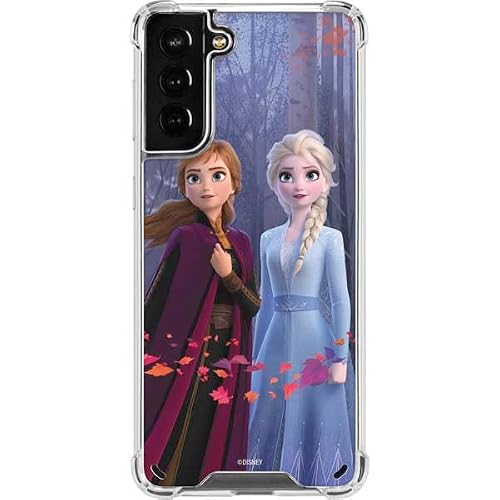 Skinit Clear Phone Case Compatible with Galaxy S21 Plus 5G - Officially Licensed Disney Frozen II Anna and Elsa Design