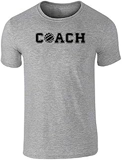 Volleyball Coach Team Sports Gray XL Graphic Tee T-Shirt for Men