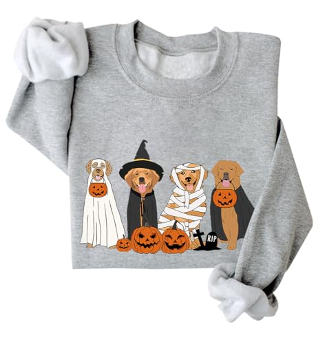 Golden Retriever Ghost Dogs Sweatshirt, Halloween Golden Retriever Ghost Dog Sweatshirt, Unisex Shirt