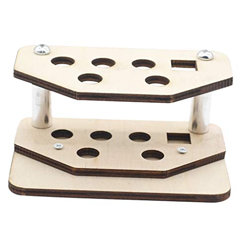 Baoblaze Suporte De Madeira Rack 6 Slots Leathercrafts Tool Rack De Suporte De Ferramenta Para Bits