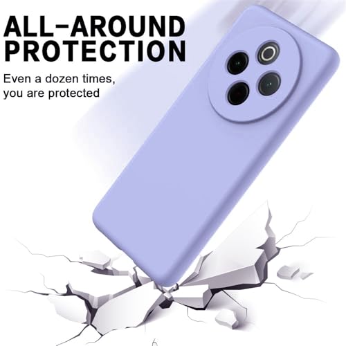 Image of Casotec Back Cover for Vivo T4 5G | Full Camera Protection | Premium Liquid Silicon Case | Flexible Bumper Case for Vivo T4 5G / Y300 Pro 5G / Y300 Pro Plus 5G / iQOO Z10 5G (Purple)