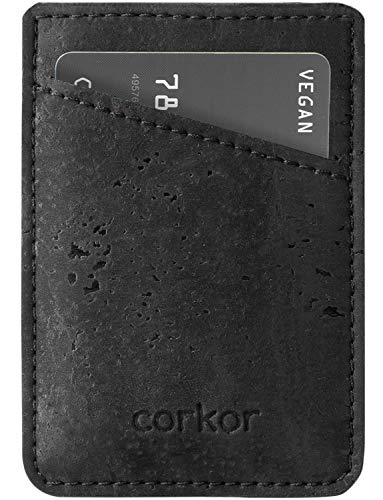 Vegan Front Pocket Wallet Men Minimalist Slim Cards Eco Durable Cork
