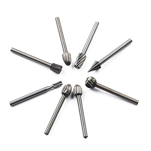 20 brocas rotativas de moagem de madeira de rotação de 0,63 cm, ferramenta esculpida para cortador d