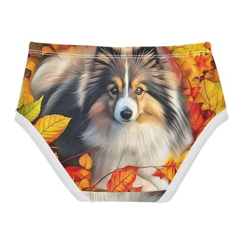 Durable Toddler Underwear Floral 2t Cotton Panties Little Girl Dog Autumn Leaves Briefs Girls Undies2