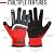 WESTWOOD FOX Work Gloves for Men & Women, Working Gloves Touch Screen, Flexible Yard Work Gloves Utility Mechanic (Black Red, Medium)