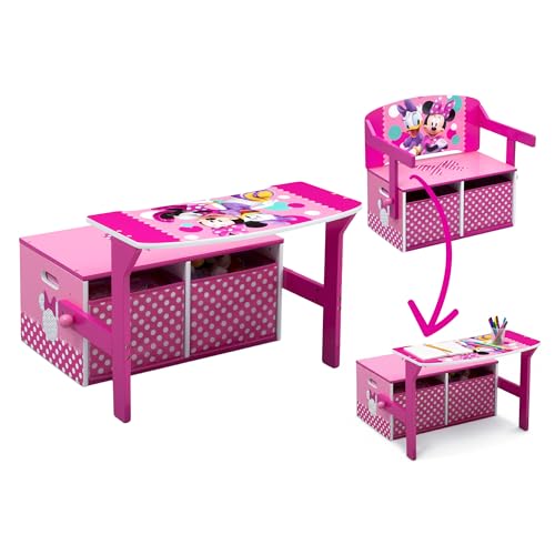 Delta Children Kids Convertible Activity Bench - Greenguard Gold Certified Disney Minnie Mouse