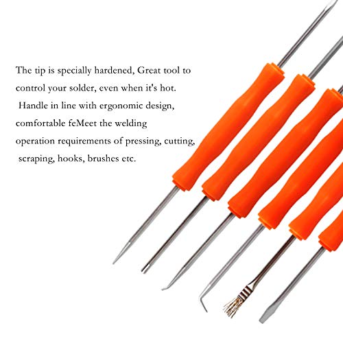 Kaisiking 6 Pcs Double Sided Soldering Assist Aid Repair Tool with 2 Precision Tweezers for Electronics Repair and Soldering4