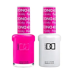 DND Duo 100% Pure Soak Off Gel - All in One - Nail Lacquer and Gel Polish, 0.5Oz / 15ml each - (417 - Pinky Kinky)