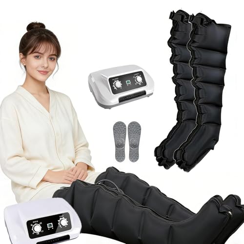 Botas Crioterapia | Presoterapia Linfática | Presoterapia Piernas Y Vientre | Masajeador De Piernas Drenaje Linfático | Aparato De Presoterapia (Paquete Combinado Opcional) (negro, 2 legs)