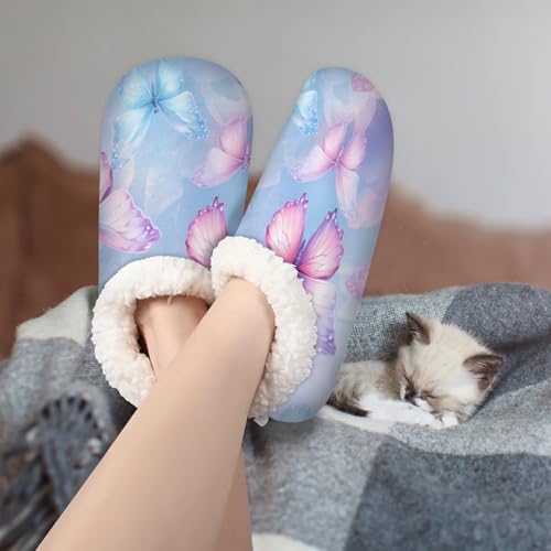 Butterflies Leaf Soft Home Slippers for Women Lightweight Men's House Shoes Women's Slippers3