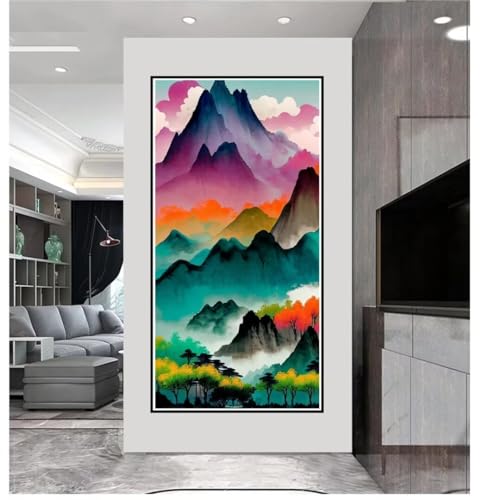 Broderie Diamond Grand Format Kit Complet 5D paysage strass point de croix