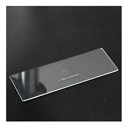 Microscope 0.01mm Stage Micrometer Glass Slide Reticle Measuring Calibration Ruler DIV=0.01mm for Biological Stereo Microscope