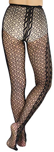 Image of ToBeInStyle Womens High Fashion Sheer Full Footed Vertical Stripe Tights