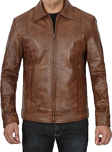 Image of Blingsoul Disc TOS Sheep Leather Jacket Men | [1116087] Jose Chocolate Brown, XXXL