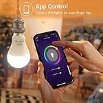 Smart LED Light Bulbs 150W Equivalent, 1600LM 16W Alexa Light Bulbs, A19 E26 Ultra Bright Color Changing Light Bulbs, 2.4 GHz WiFi Dimmable Light Bulbs Compatible with Alexa, Google 4 Packs(Upgrated) - Image 4