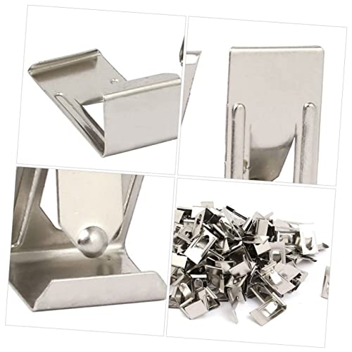 Image of Tofficu 100pcs Metal Spring Clip Hooks for Picture Frames Photo Frame Hangers Easy to Install for Wall Mounting Photos and Artwork