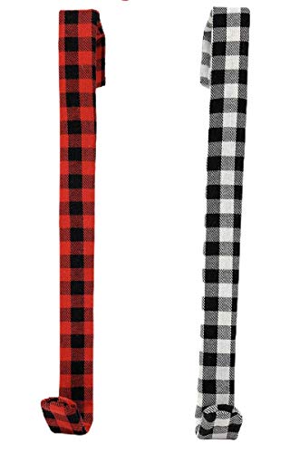 Regent Products Red and Black Buffalo Check Fabric Covered Wreath Hangers, 2-Pack