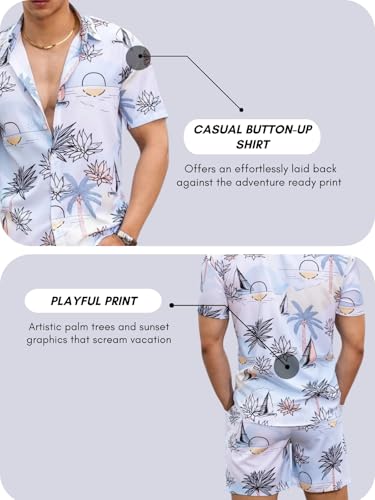 Image of DHRUVI TRENDZ Rayon Co-Ord Set for Men | Men's Cord Set | Night Suit for Men | T-Shirt and Shorts Set for Men | Night Dress for Men | Pyjama Set for Men